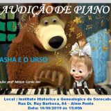 Professora Míriam Corrêa Jáki promove audição de piano com os temas: ‘Masha e o Urso’ e ‘Eu Amo Piano’