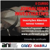 ANI oferece o II Curso de Jornalismo Investigativo