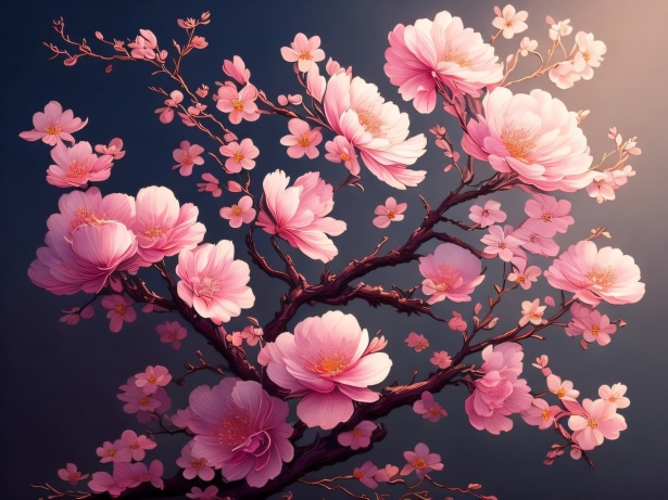 Árvore de flores cor-de-rosa