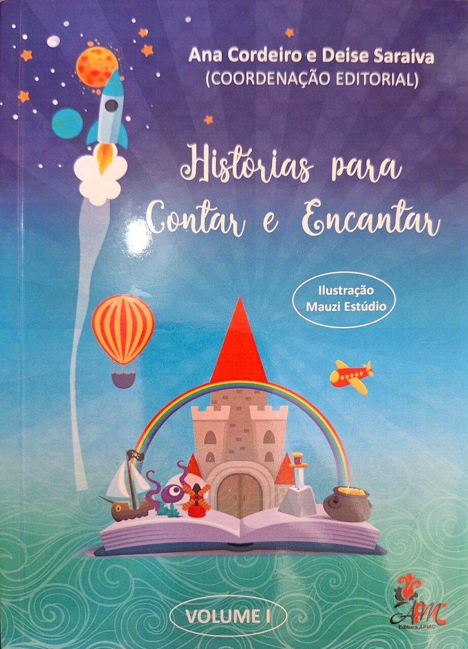 Capa da coletânea 'Histórias para contar e encantar", em que o conto "Aventura da tartaruga Zazá e do Coelho Gaspar de Celso Paraguay está inserido.