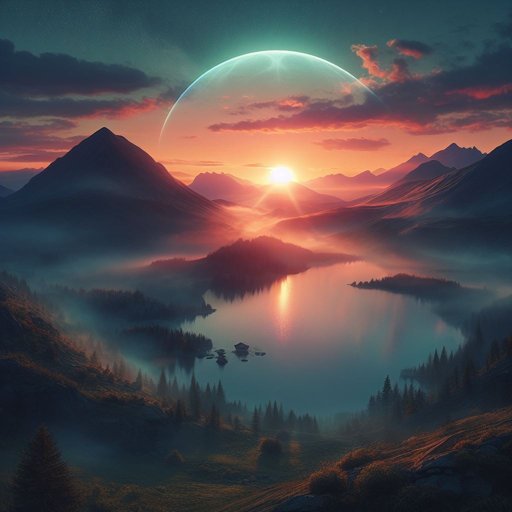 Paz que acalma, amanhecer