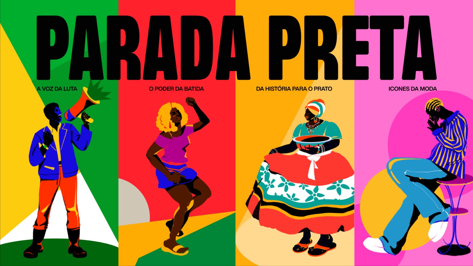 Banner da exposição que celebra a cultura afro-brasileira