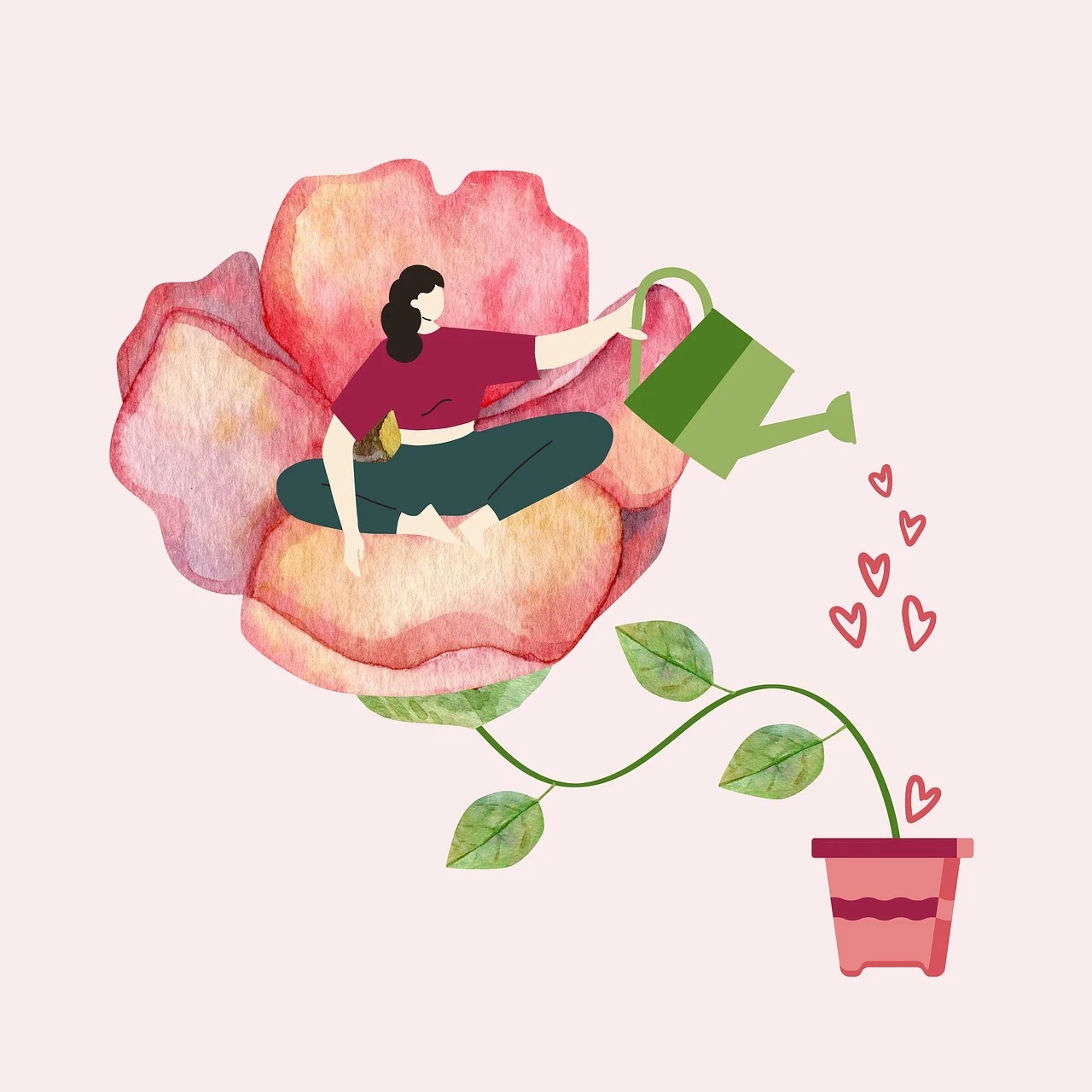 https://pixabay.com/pt/illustrations/mulher-flor-crescer-amor-pr%C3%B3prio-7306978/