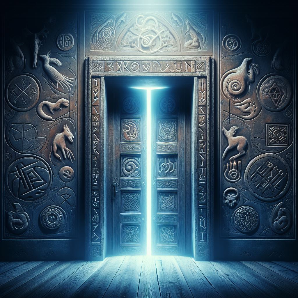 Uma porta misteriosa, semiaberta